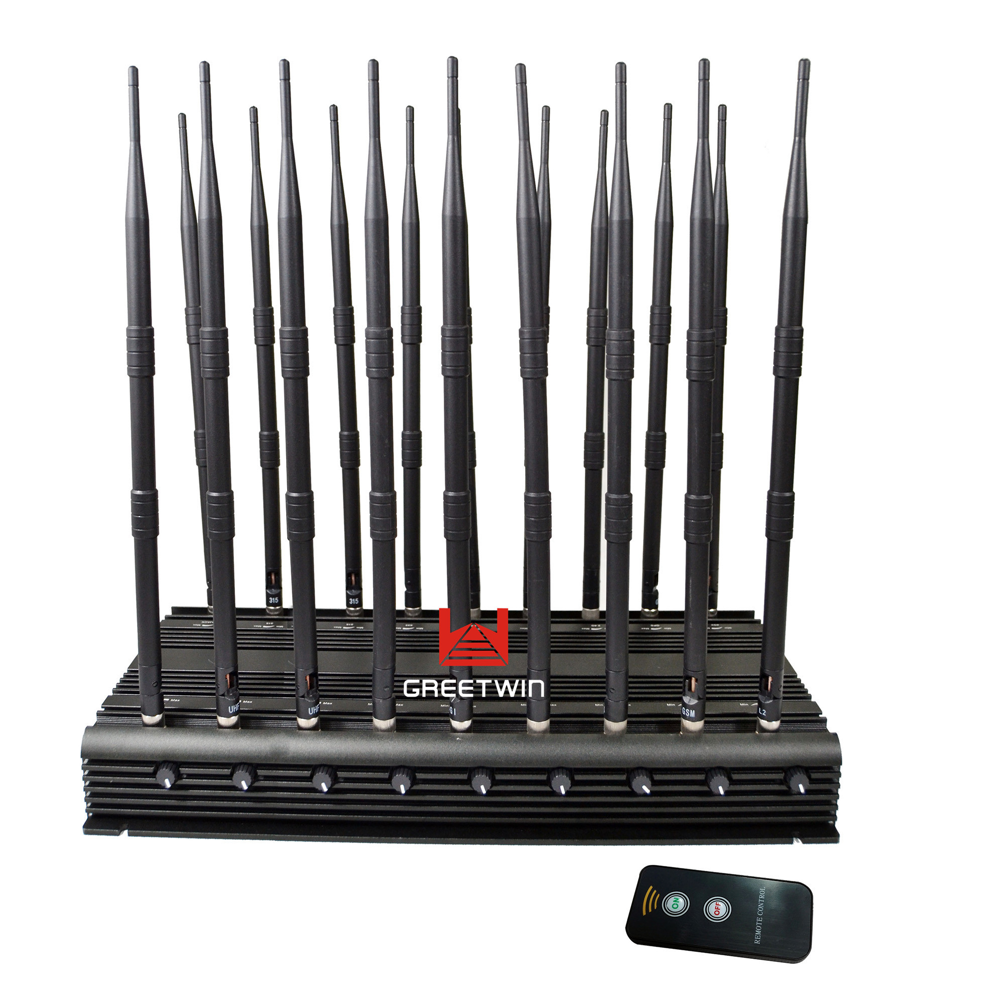 18 Antenas 2G 3G 4G WiFi 2.4G Bandas Completas 130MHz-6GHz Jammer(GW-JA18)