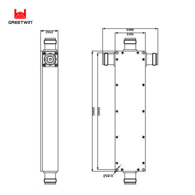 Divisor de potencia RF plateado de 3 vías 50W 600~6000MHz